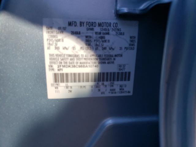 Photo 10 from auction – 2008 FORD EDGE SEL with VIN 2FMDK38C98BA10740