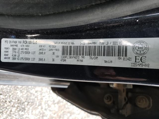 RAM 1500 REBEL 2019 with VIN 1C6SRFLT8KN746572 - Photo from auction
