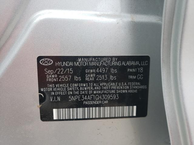 Photo 10 from auction – 2016 HYUNDAI SONATA SPO with VIN 5NPE34AF1GH309593