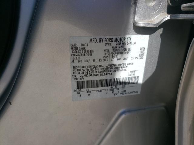 Photo 10 from auction – 2015 LINCOLN MKX with VIN 2LMDJ6JK2FBL24754