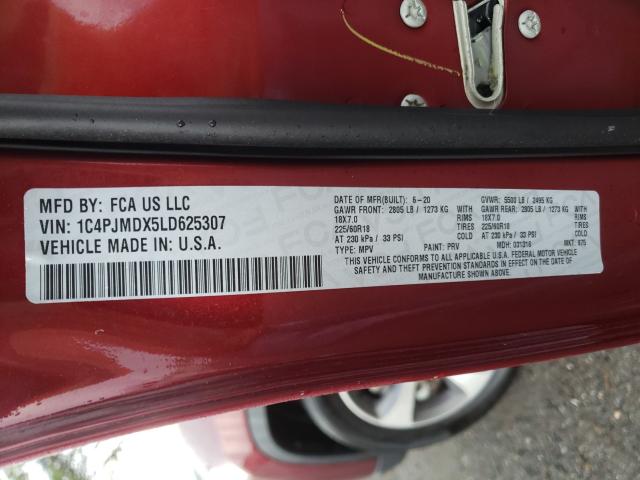Photo 10 from auction – 2020 JEEP CHEROKEE L with VIN 1C4PJMDX5LD625307