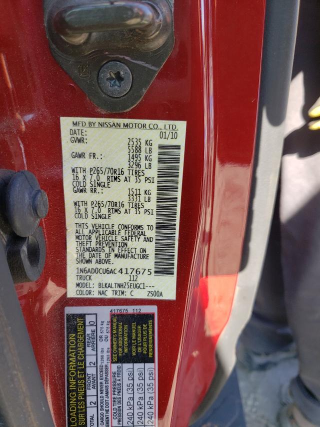 Photo 10 from auction – 2010 NISSAN FRONTIER K with VIN 1N6AD0CU6AC417675