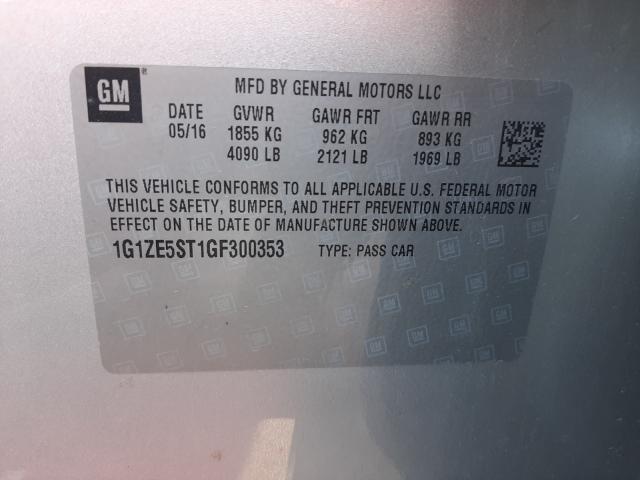 Photo 10 from auction – 2016 CHEVROLET MALIBU LT with VIN 1G1ZE5ST1GF300353
