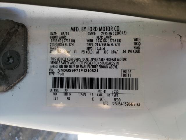 Photo 10 from auction – 2015 FORD TRANSIT CO with VIN NM0GS9F71F1210821