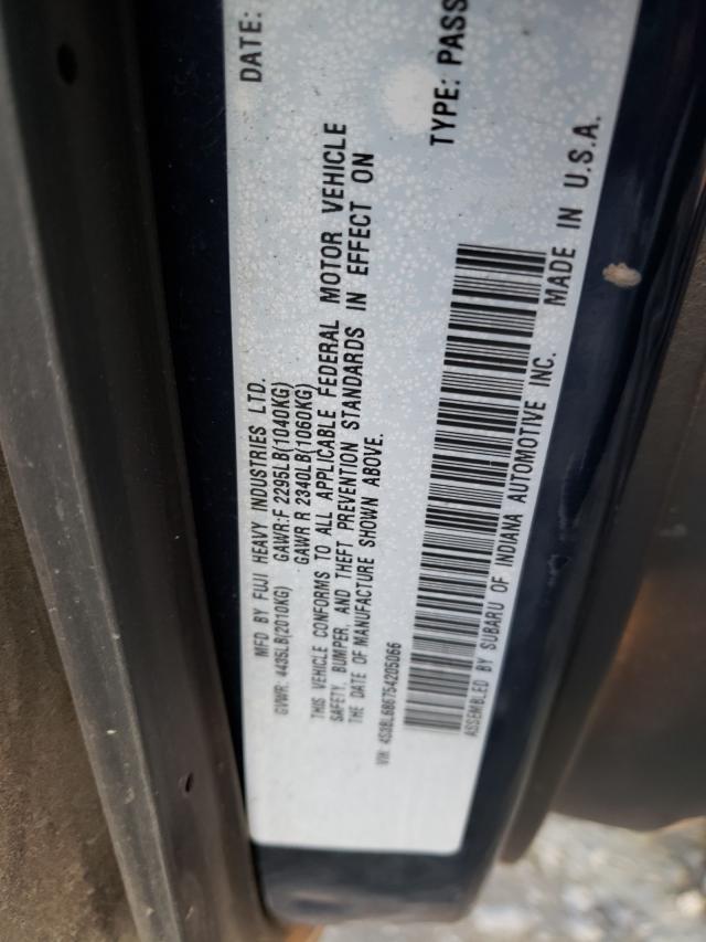 Photo 10 from auction – 2005 SUBARU LEGACY GT with VIN 4S3BL686754205066
