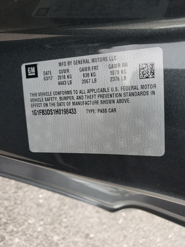 Photo 10 from auction – 2017 CHEVROLET CAMARO LT with VIN 1G1FB3DS1H0198433