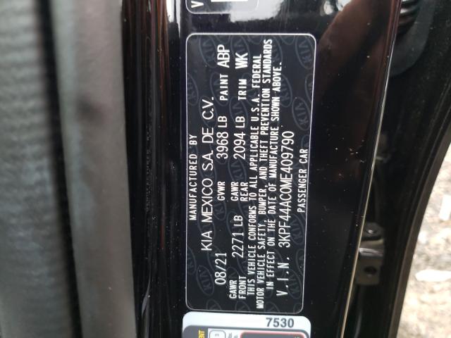 Photo 10 from auction – 2021 KIA FORTE GT with VIN 3KPF44AC0ME409790