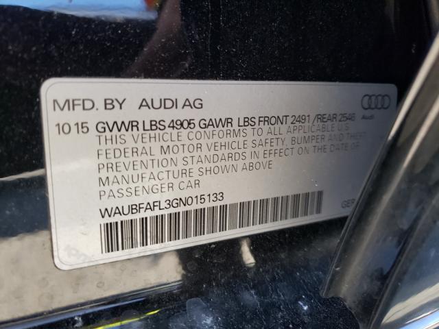 Photo 10 from auction – 2016 AUDI A4 PREMIUM with VIN WAUBFAFL3GN015133