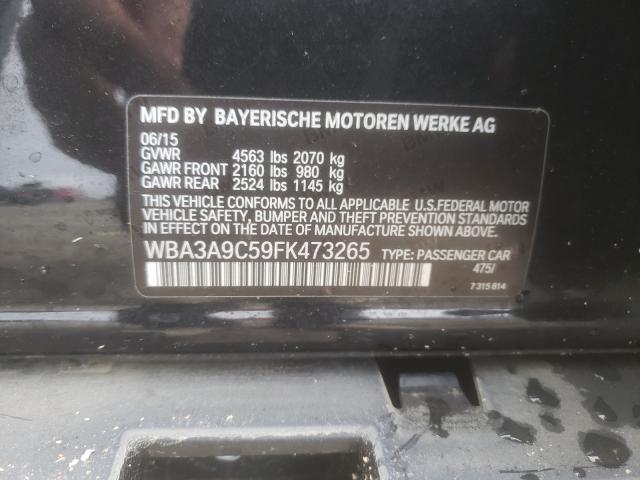 Photo 10 from auction – 2015 BMW 335 I with VIN WBA3A9C59FK473265