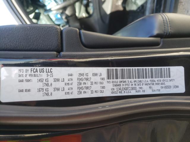 Photo 10 from auction – 2015 JEEP GRAND CHER with VIN 1C4RJEAG6FC136931