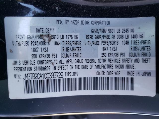 Photo 10 from auction – 2012 MAZDA CX-9 with VIN JM3TB2CA1C0333729