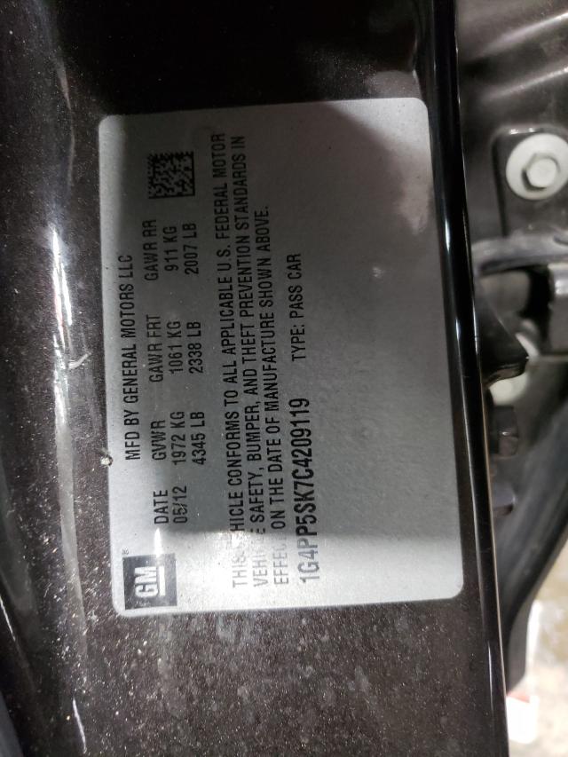 Photo 10 from auction – 2012 BUICK VERANO with VIN 1G4PP5SK7C4209119