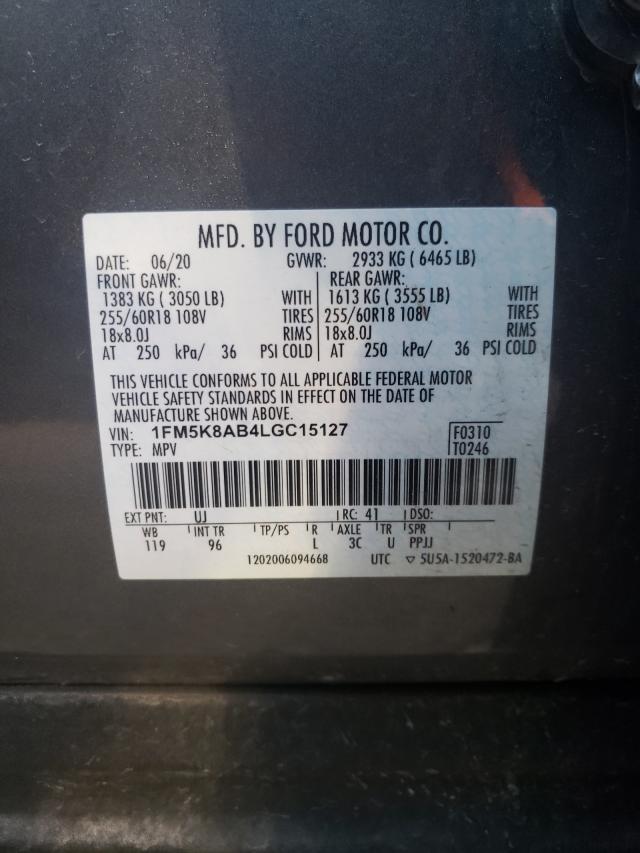 Photo 10 from auction – 2020 FORD EXPLORER P with VIN 1FM5K8AB4LGC15127