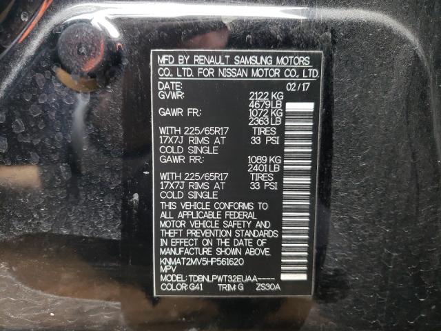 Photo 10 from auction – 2017 NISSAN ROGUE S with VIN KNMAT2MV5HP561620