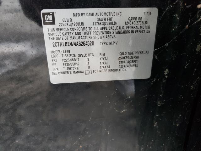 Photo 10 from auction – 2010 GMC TERRAIN SL with VIN 2CTALBEW4A6264520
