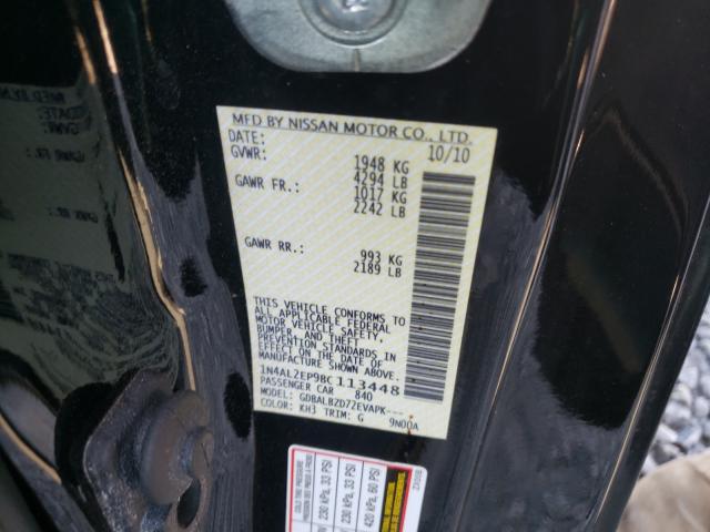 Photo 10 from auction – 2011 NISSAN ALTIMA S with VIN 1N4AL2EP9BC113448