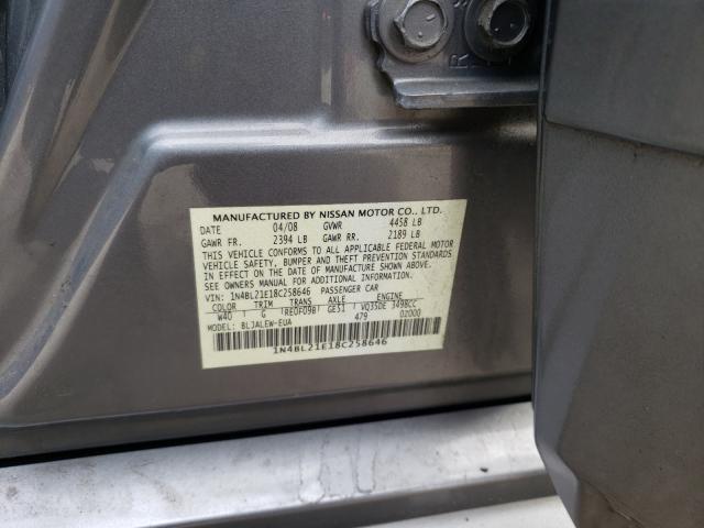 Photo 10 from auction – 2008 NISSAN ALTIMA 3.5 with VIN 1N4BL21E18C258646