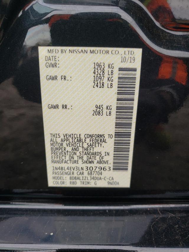 Photo 10 from auction – 2020 NISSAN ALTIMA SL with VIN 1N4BL4EV3LN307963
