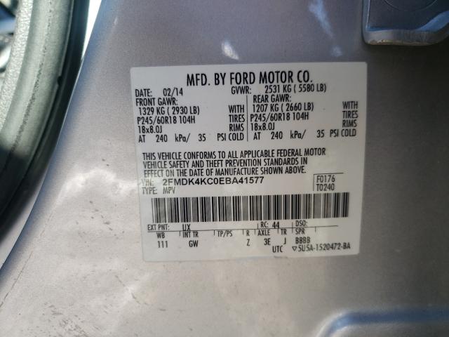 Photo 10 from auction – 2014 FORD EDGE LIMIT with VIN 2FMDK4KC0EBA41577