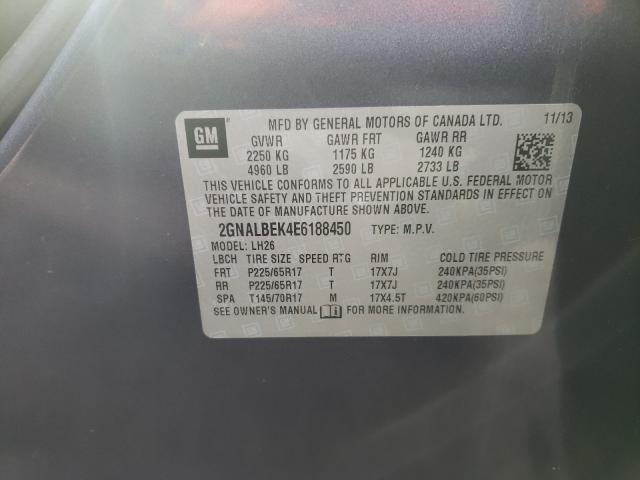 Photo 10 from auction – 2014 CHEVROLET EQUINOX LT with VIN 2GNALBEK4E6188450