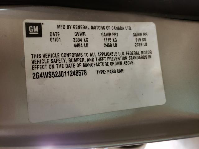Photo 10 from auction – 2001 BUICK CENTURY CU with VIN 2G4WS52J011248578