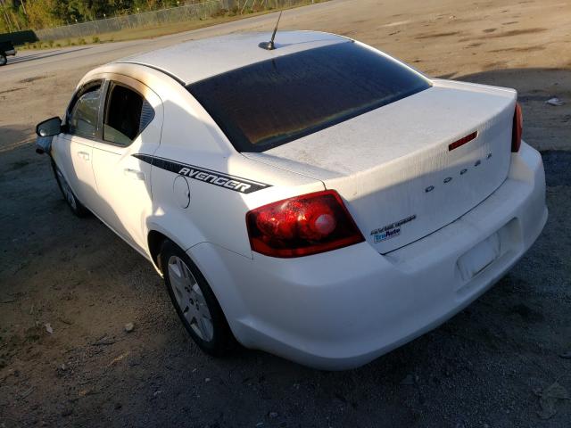 Photo 3 from auction – 2012 DODGE AVENGER SE with VIN 1C3CDZAB7CN110528