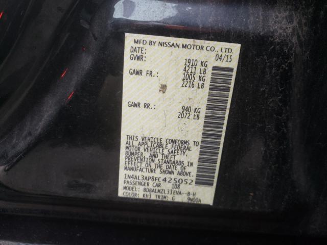 Photo 10 from auction – 2015 NISSAN ALTIMA 2.5 with VIN 1N4AL3AP8FC425052