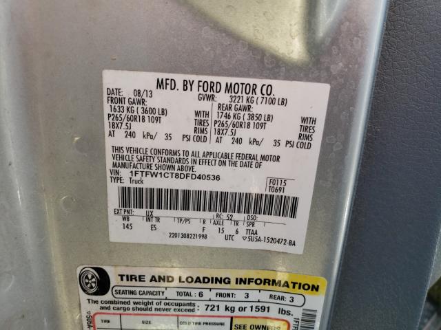 Photo 10 from auction – 2013 FORD F150 SUPER with VIN 1FTFW1CT8DFD40536