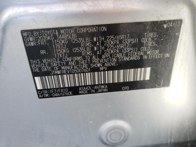 Photo 10 from auction – 2013 TOYOTA RAV4 XLE with VIN JTMWFREV1D5007601