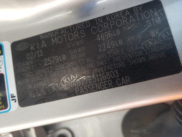 Photo 10 from auction – 2014 KIA CADENZA PR with VIN KNALN4D77E5116803