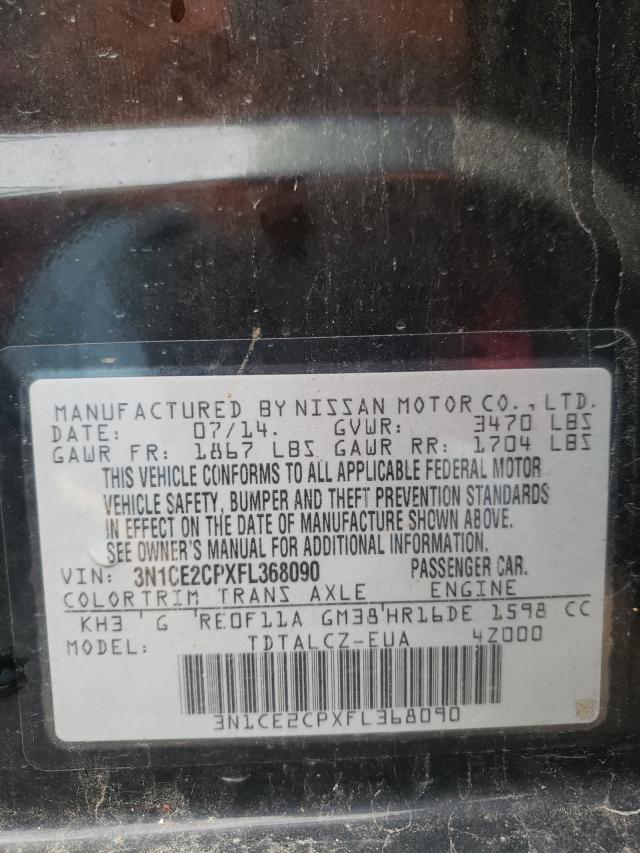 Photo 10 from auction – 2015 NISSAN VERSA NOTE with VIN 3N1CE2CPXFL368090