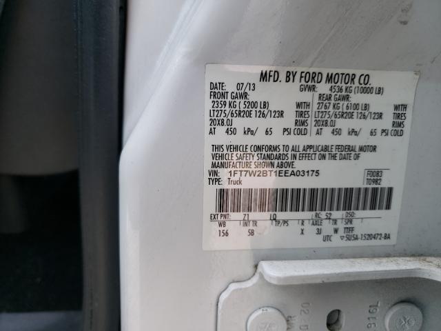 Photo 10 from auction – 2014 FORD F250 SUPER with VIN 1FT7W2BT1EEA03175