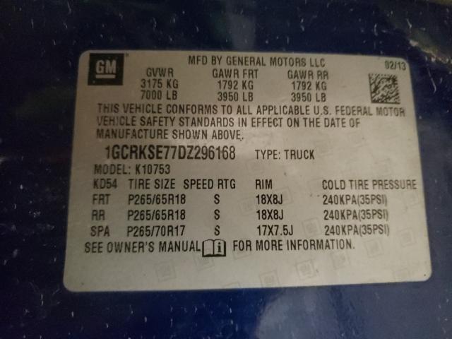 Photo 10 from auction – 2013 CHEVROLET SILVERADO with VIN 1GCRKSE77DZ296168