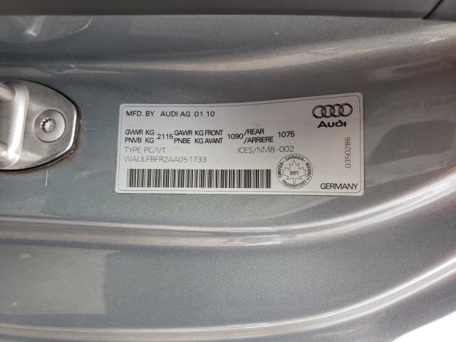 Photo 10 from auction – 2010 AUDI A5 PREMIUM with VIN WAULFBFR2AA051733