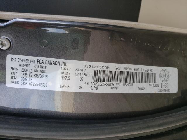 Photo 10 from auction – 2017 CHRYSLER PACIFICA T with VIN 2C4RC1EG3HR523296