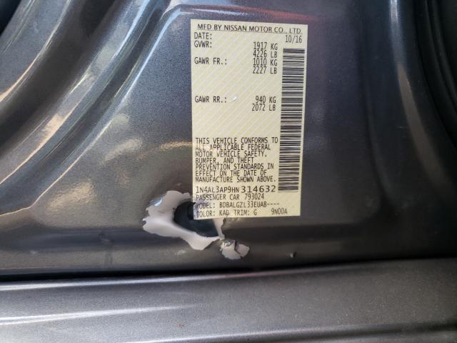 Photo 10 from auction – 2017 NISSAN ALTIMA 2.5 with VIN 1N4AL3AP9HN314632