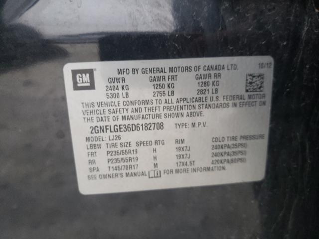 Photo 10 from auction – 2013 CHEVROLET EQUINOX LT with VIN 2GNFLGE36D6182708