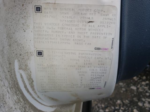 Photo 10 from auction – 1991 CHEVROLET CAPRICE with VIN 1G1BL5375MR127956