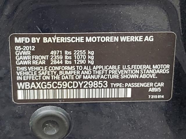 Photo 10 from auction – 2012 BMW 528 I with VIN WBAXG5C59CDY29853
