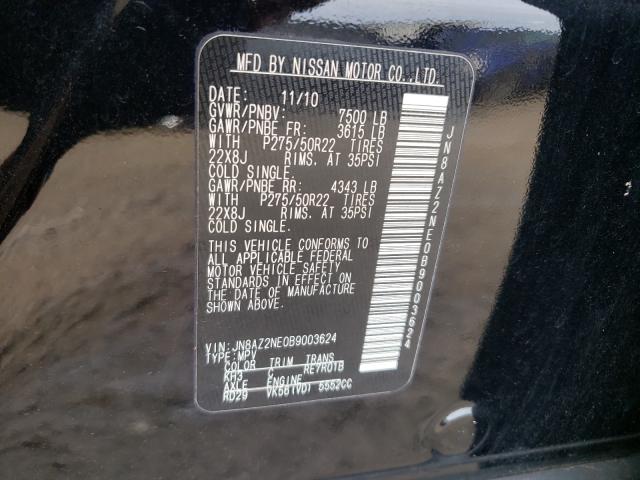 Photo 10 from auction – 2011 INFINITI QX56 with VIN JN8AZ2NE0B9003624
