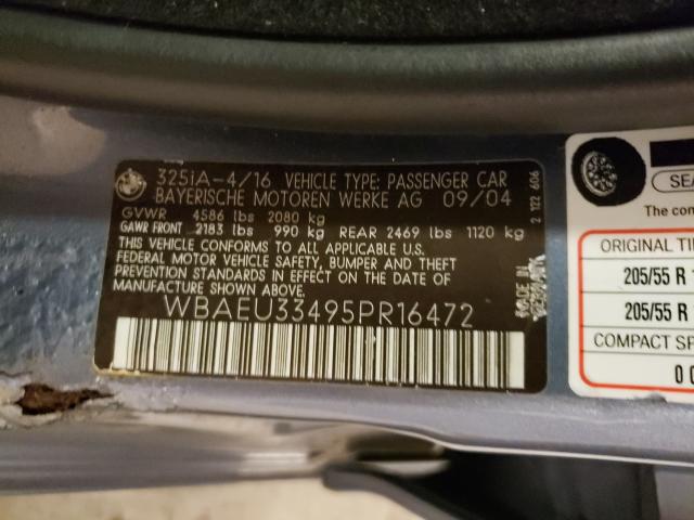 Foto 10 de la subasta – 2005 BMW 325 XI con VIN WBAEU33495PR16472