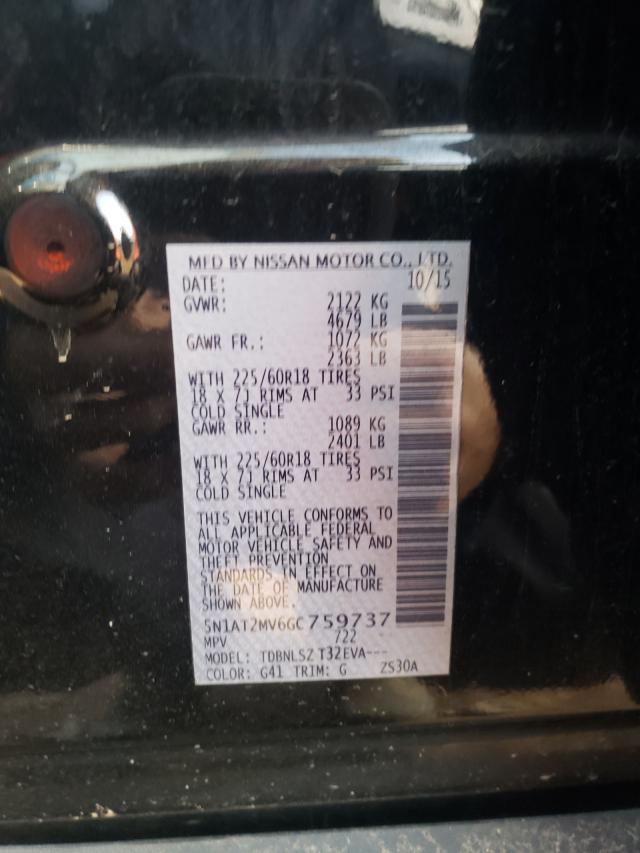 Photo 10 from auction – 2016 NISSAN ROGUE S with VIN 5N1AT2MV6GC759737