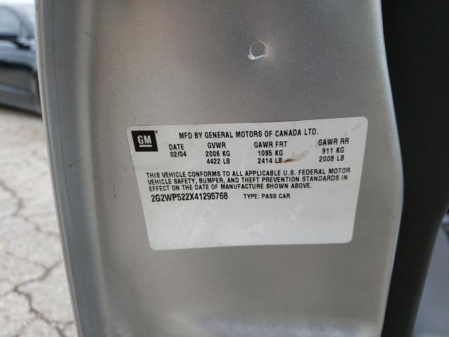 Photo 10 from auction – 2004 PONTIAC GRAND PRIX with VIN 2G2WP522X41295768