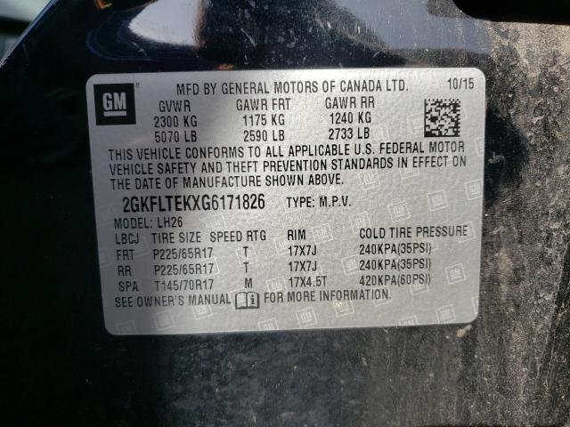 Photo 10 from auction – 2016 GMC TERRAIN SL with VIN 2GKFLTEKXG6171826