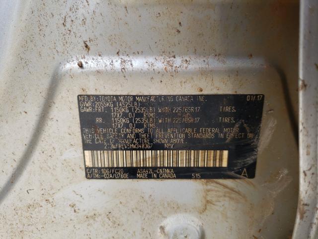 Photo 10 from auction – 2017 TOYOTA RAV4 XLE with VIN 2T3WFREV5HW348367