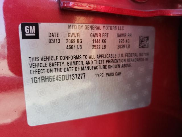 Photo 10 from auction – 2013 CHEVROLET VOLT with VIN 1G1RH6E45DU137277