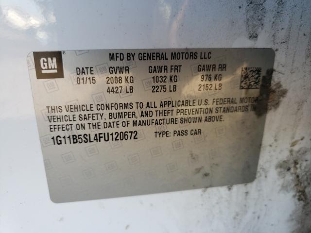 Photo 10 from auction – 2015 CHEVROLET MALIBU LS with VIN 1G11B5SL4FU120672