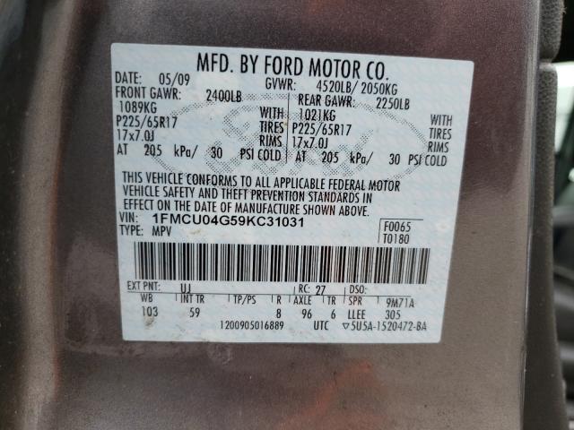 Photo 10 from auction – 2009 FORD ESCAPE LIM with VIN 1FMCU04G59KC31031