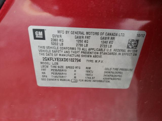 Photo 10 from auction – 2013 GMC TERRAIN DE with VIN 2GKFLYE3XD6182794