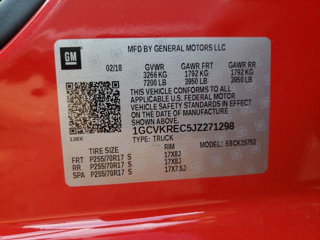 Photo 10 from auction – 2018 CHEVROLET SILVERADO with VIN 1GCVKREC5JZ271298